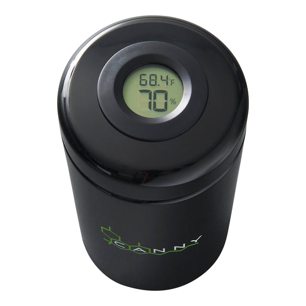 CANNY UV Jar With Hygrometer - Storage Herb Glass Jar and Air-Tight Lid Smell Proof Container Odor Resistant